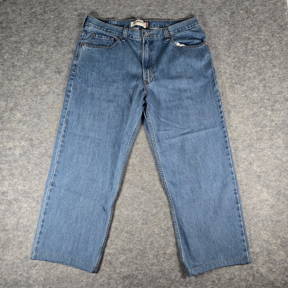 Levi's Mens Blue 550 Relaxed Fit Tapered Leg Denim‎ Jeans 38x25